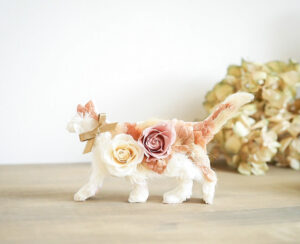 プリザーブドフラワーの猫