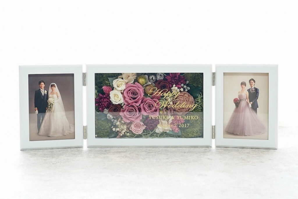 プリザーブドフラワーの写真立て